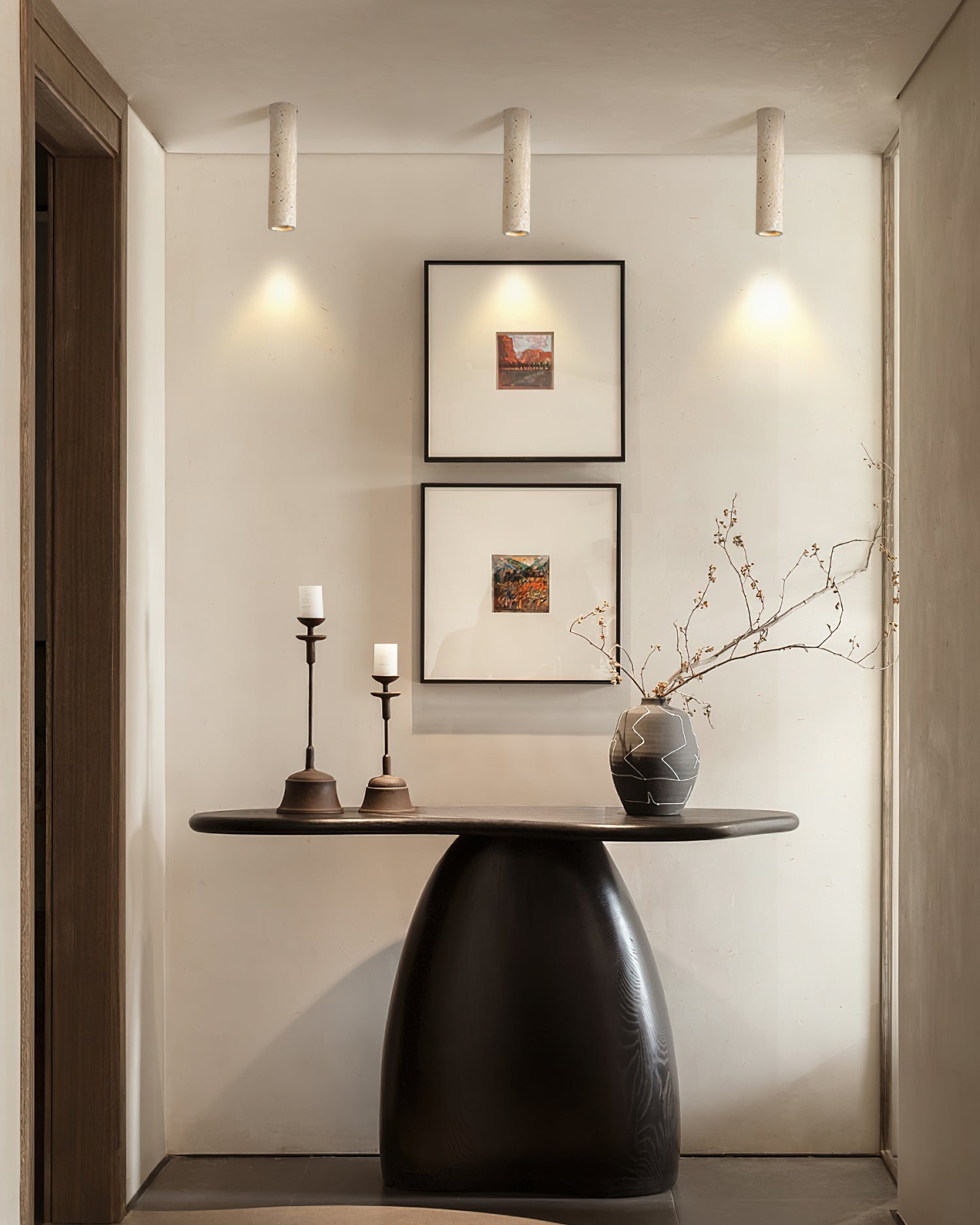 Shura Travertine Ceiling Lamp – Elegant Natural Stone Illumination 3