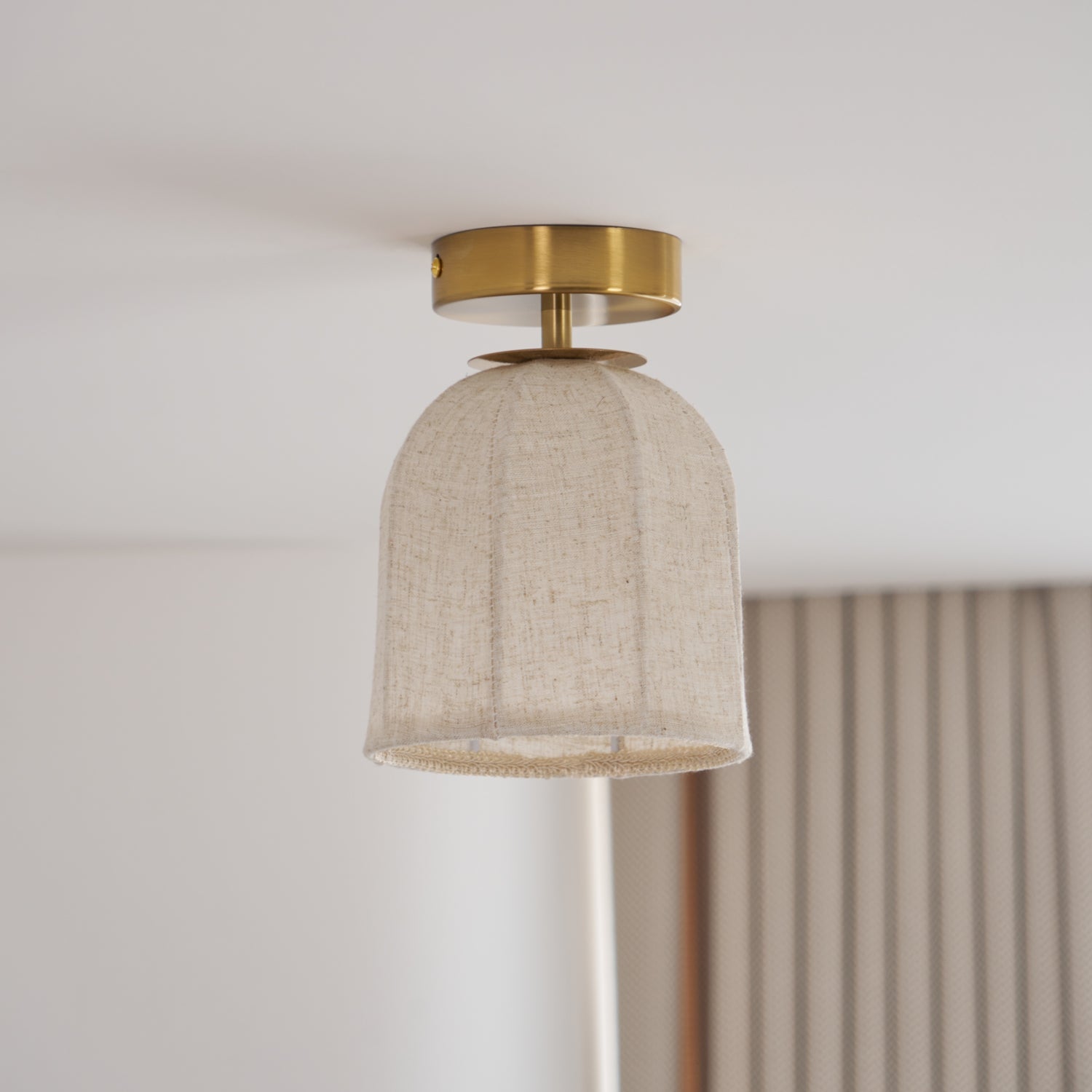 Sienna Linen Ceiling Lamp – Cozy Atmosphere with Elegant Glow 4