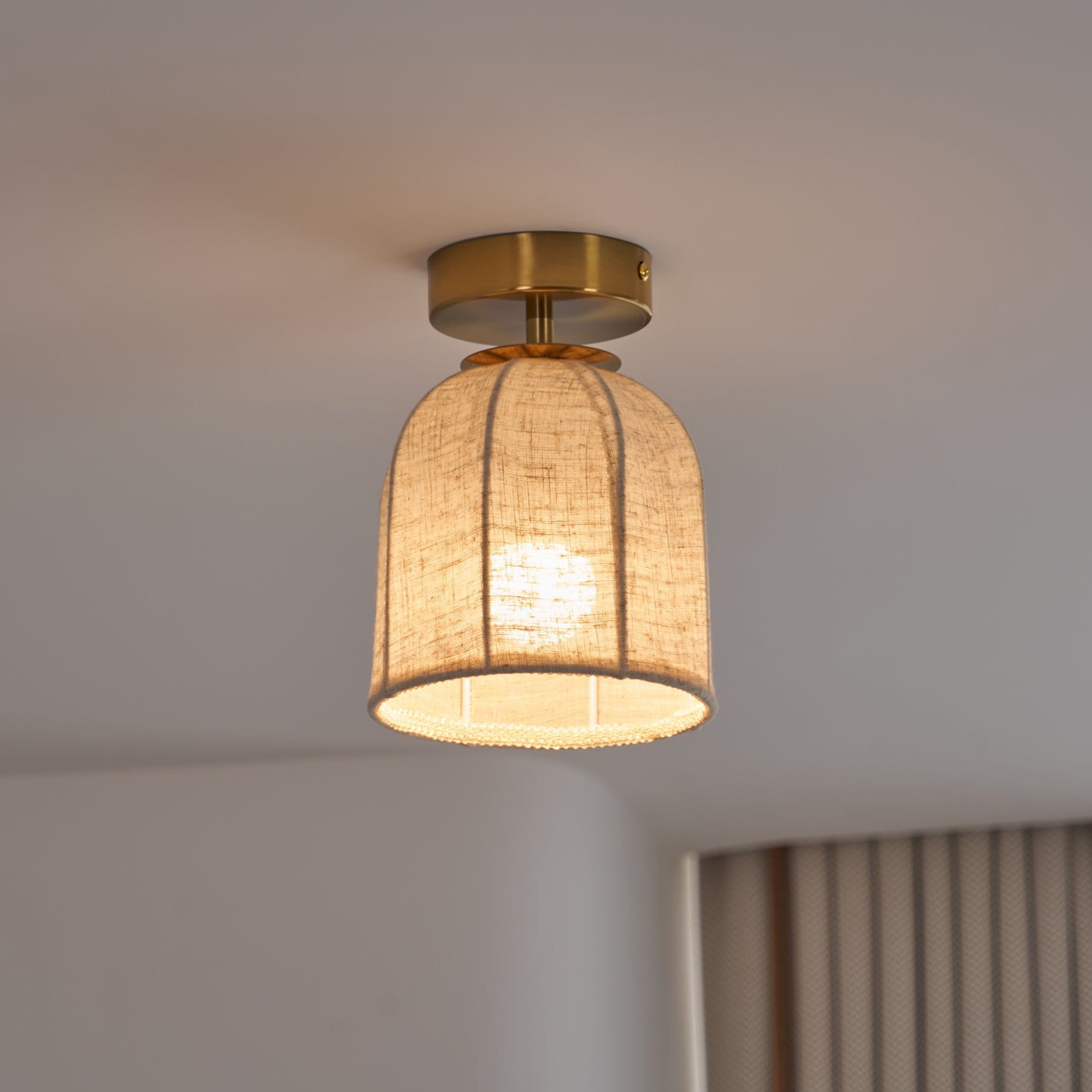 Sienna Linen Ceiling Lamp – Cozy Atmosphere with Elegant Glow 6