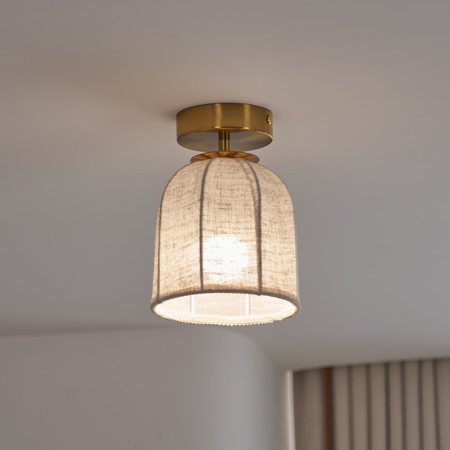 Sienna Linen Ceiling Lamp – Cozy Atmosphere with Elegant Glow 7