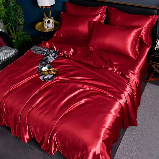 **Silk Satin Bed Linen Set – Ultimate Luxury for Restful Sleep** 1