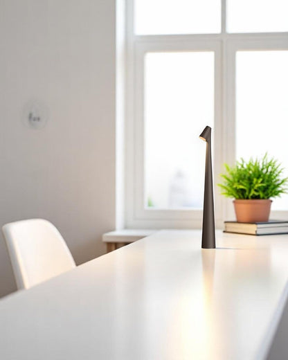 Slim Table Lamp Slanted Shade – Stylish Illumination for Any Space 4