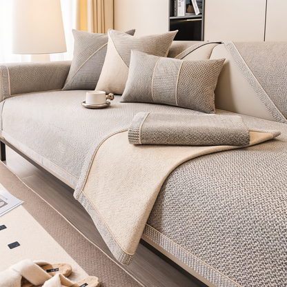 Solid Cotton Sofa Cover – Elegant Protection for Your Living Space 2