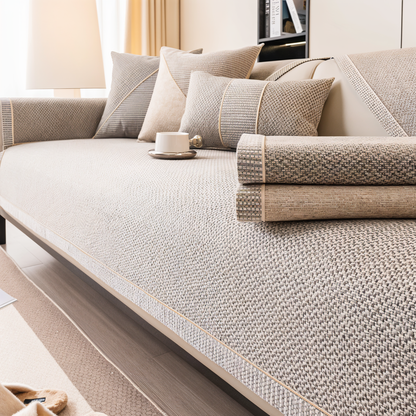 Solid Cotton Sofa Cover – Elegant Protection for Your Living Space 3