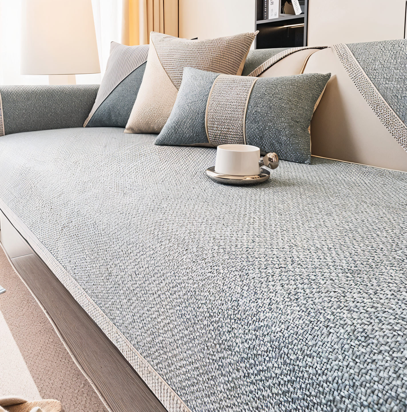 Solid Cotton Sofa Cover – Elegant Protection for Your Living Space 5