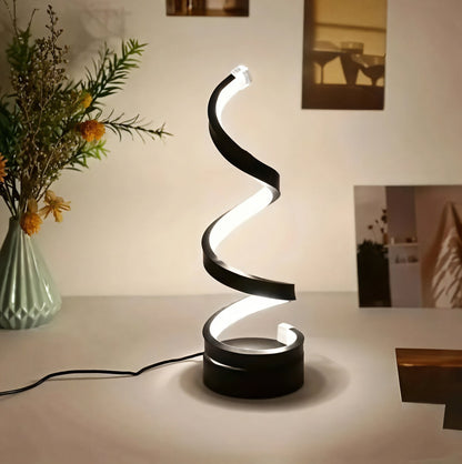 Spiral LED Table Lamp – Unique Design with Gentle Glow 2