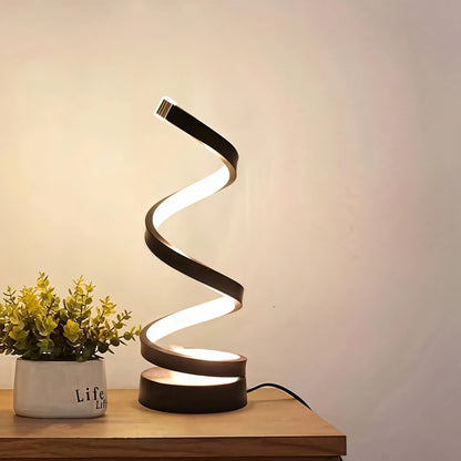 Spiral LED Table Lamp – Unique Design with Gentle Glow 5