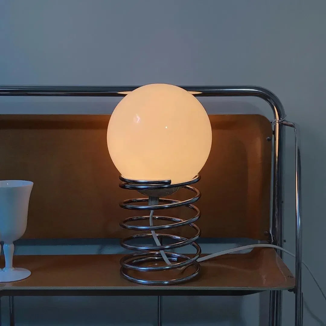 Spring-Inspired Glass Table Lamp – Artistic Design with Integrated USB Charging 3