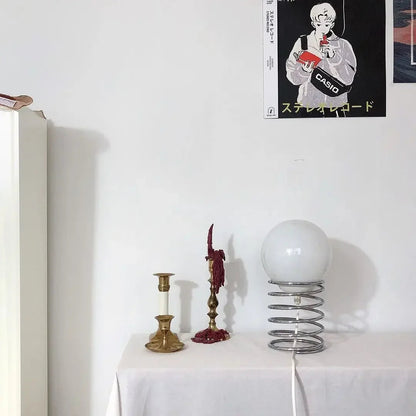 Spring-Inspired Glass Table Lamp – Artistic Design with Integrated USB Charging 6