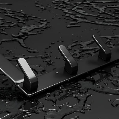 Stainless Steel Door Shelf With 5 Hooks – Elegant Space-Saving Organizer 5