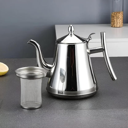 Stainless Steel Tea Kettle With Filter – Perfect For Effortless Brewing 0