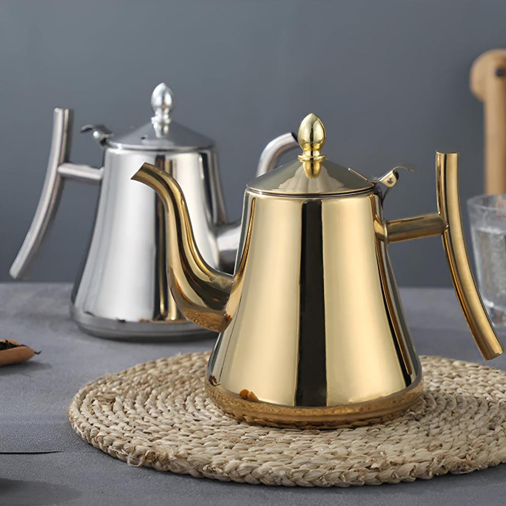 Stainless Steel Tea Kettle With Filter – Perfect For Effortless Brewing 1