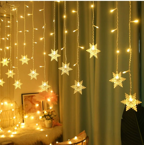Star-Shaped Christmas Garland With LED Lights – Warm Glow for Enchanting Celebrations 1
