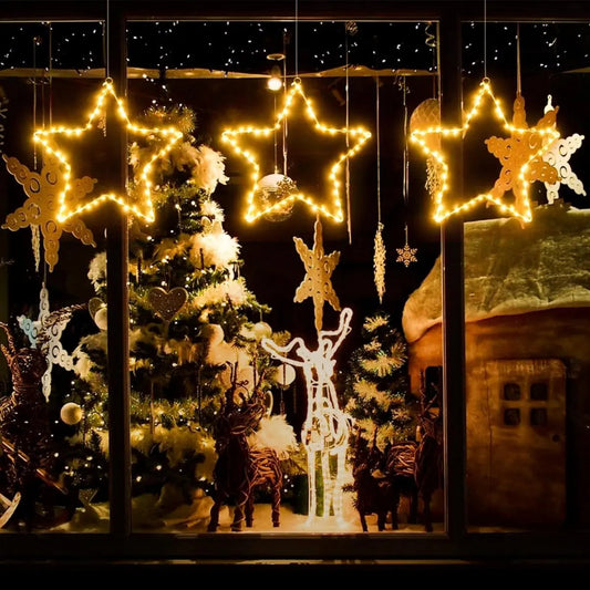 StellaLume Poinsettia Window Lights – Magical Holiday Glow for Festive Cheer 1