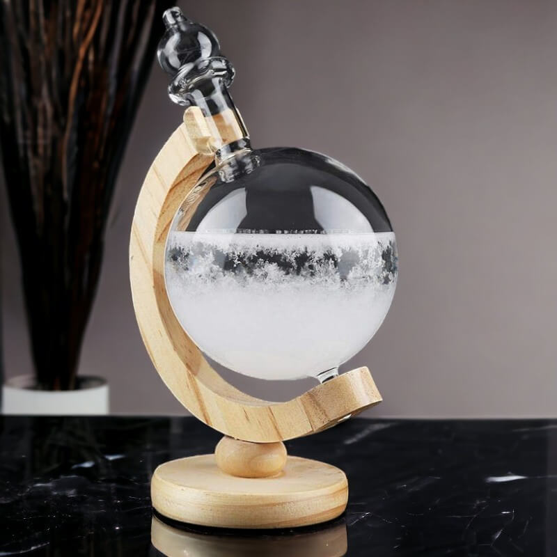 Stylish Storm Globe Weather Decor – Unique Home Accent for Accurate Forecasting 0