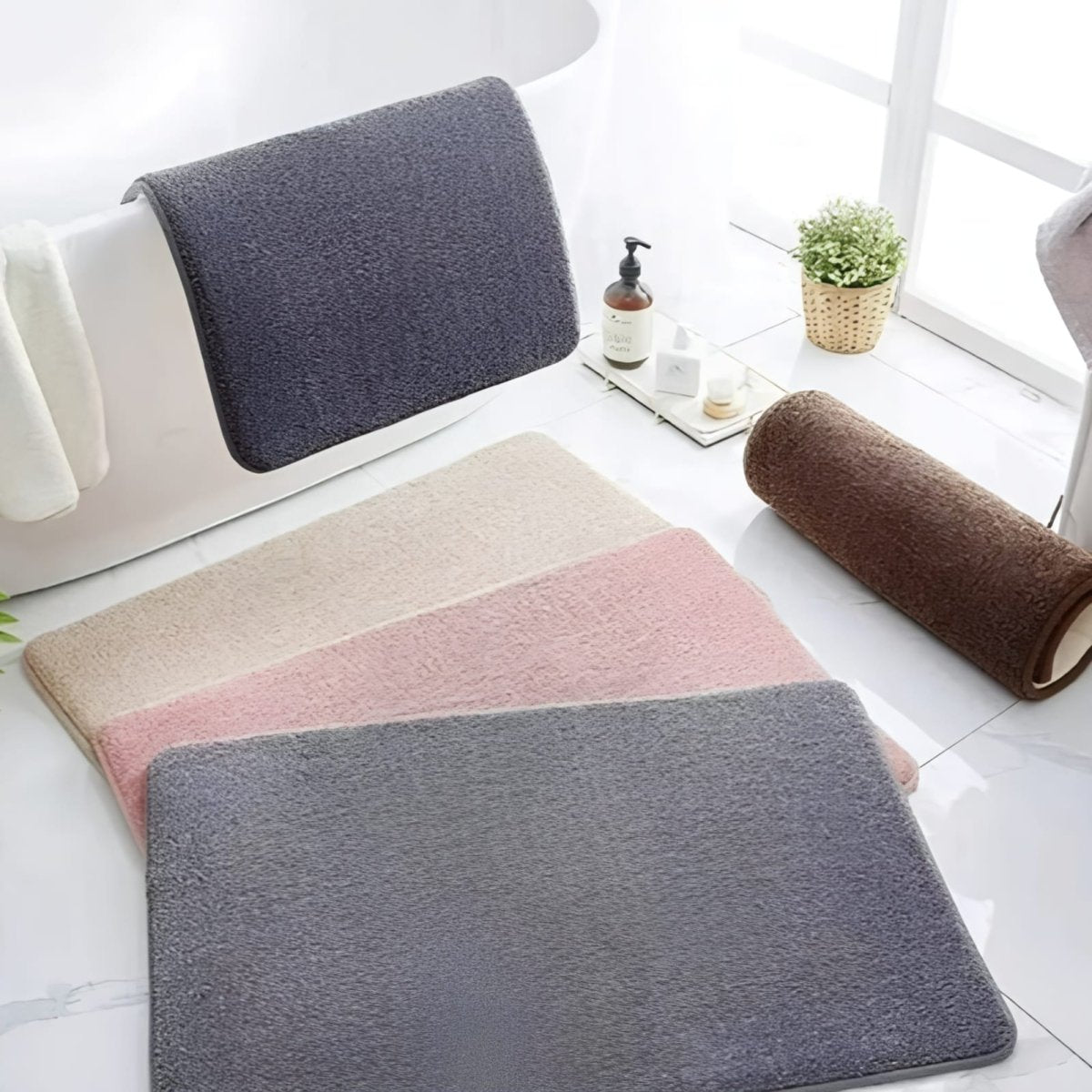 Super Absorbing Velvet Anti-Slip Bath Mat – Cozy Comfort for Safe Steps 4