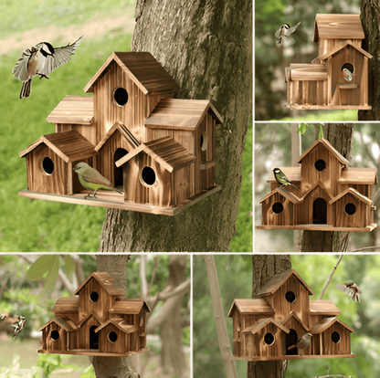 Sylion Hanging Wooden Bird House – Cozy Retreat for Feathered Friends 2
