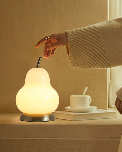 Table Lamp Made of Pear Glass – Stylish Illumination for Cozy Rooms 8
