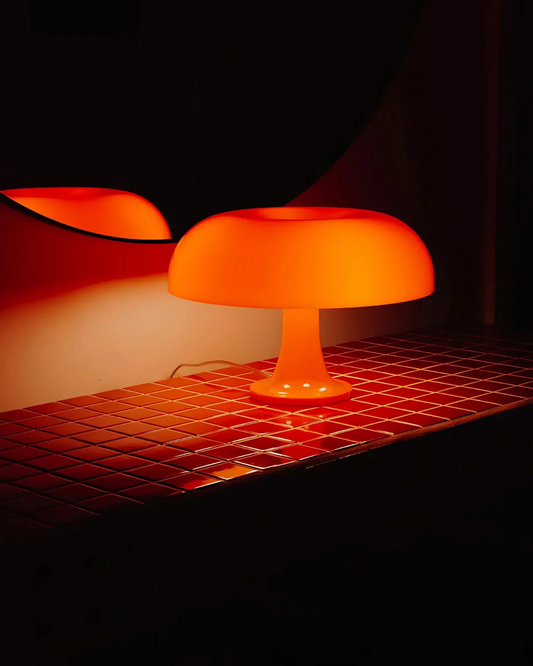 Table Lamp Retro Dome – Vibrant Orange Design for Cozy Spaces 1