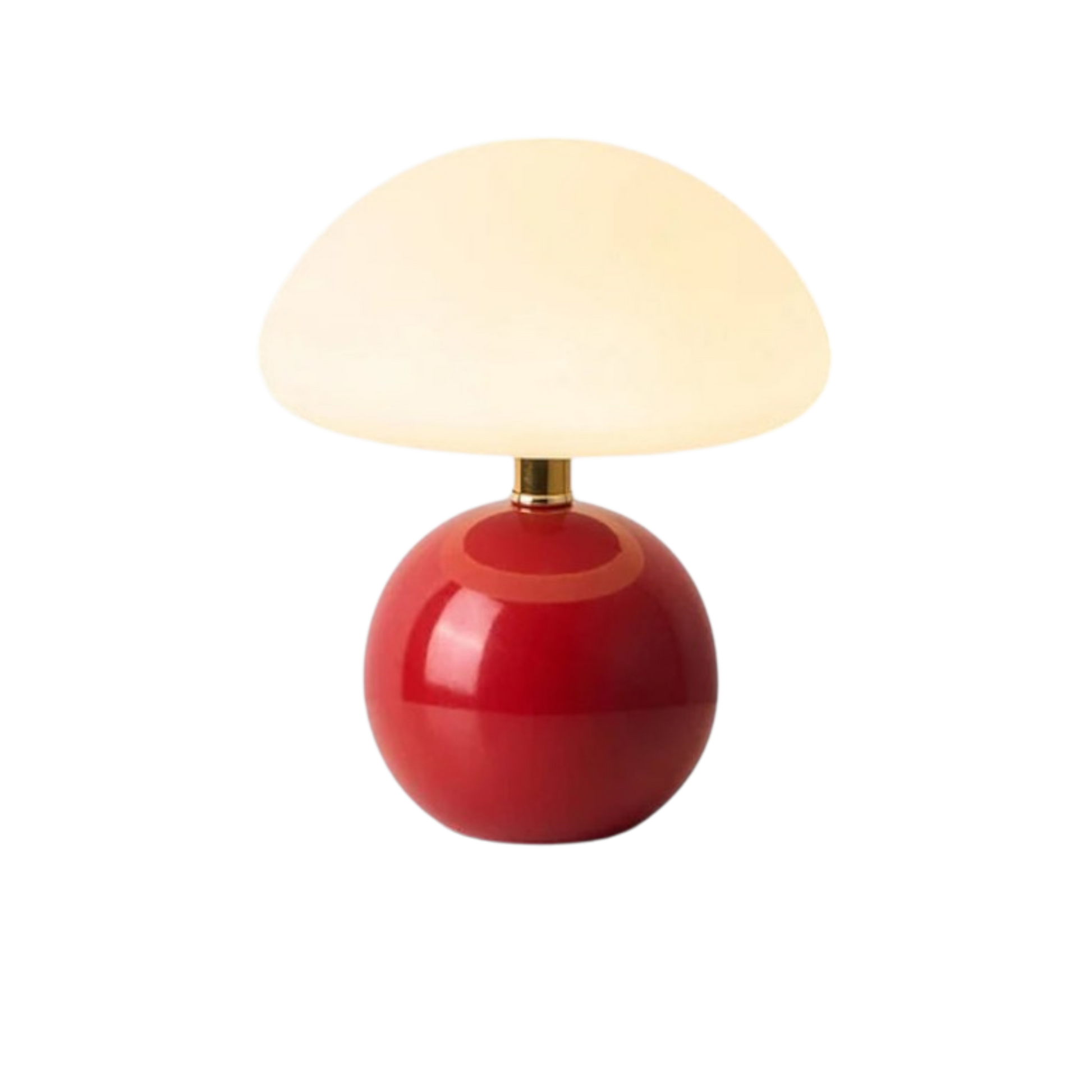 Table Lamp Sphere Shape Red – Cozy Ambient Glow for Any Room 0