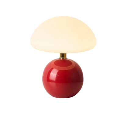 Table Lamp Sphere Shape Red – Cozy Ambient Glow for Any Room 0