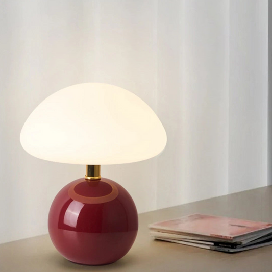 Table Lamp Sphere Shape Red – Cozy Ambient Glow for Any Room 5
