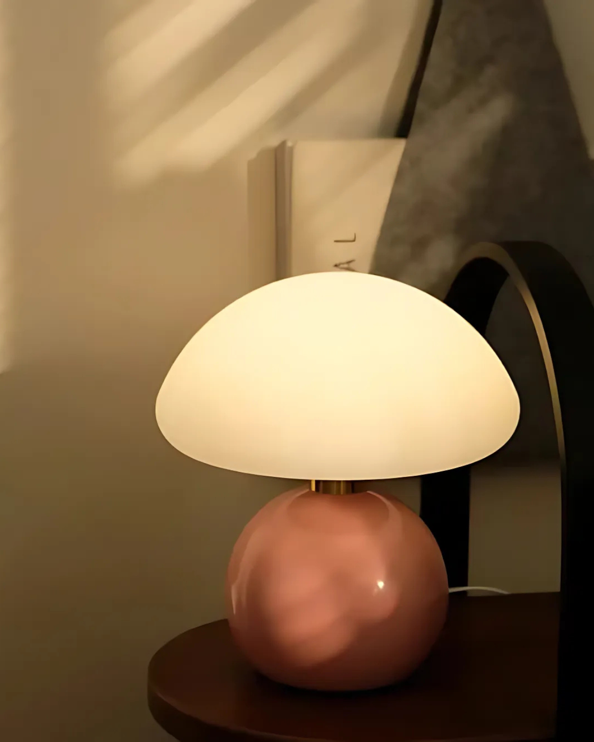 Table Lamp Sphere Shape Red – Cozy Ambient Glow for Any Room 6