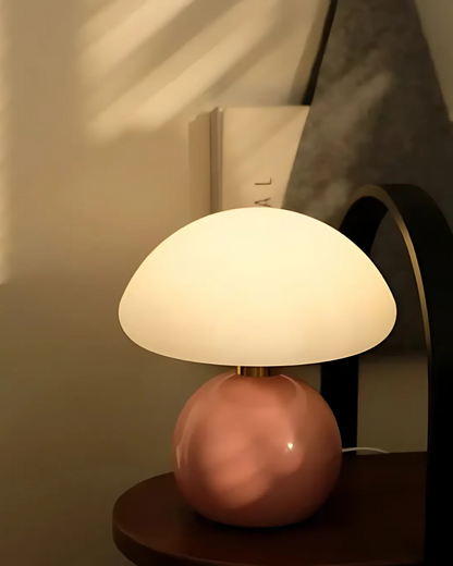Table Lamp Sphere Shape Red – Cozy Ambient Glow for Any Room 6