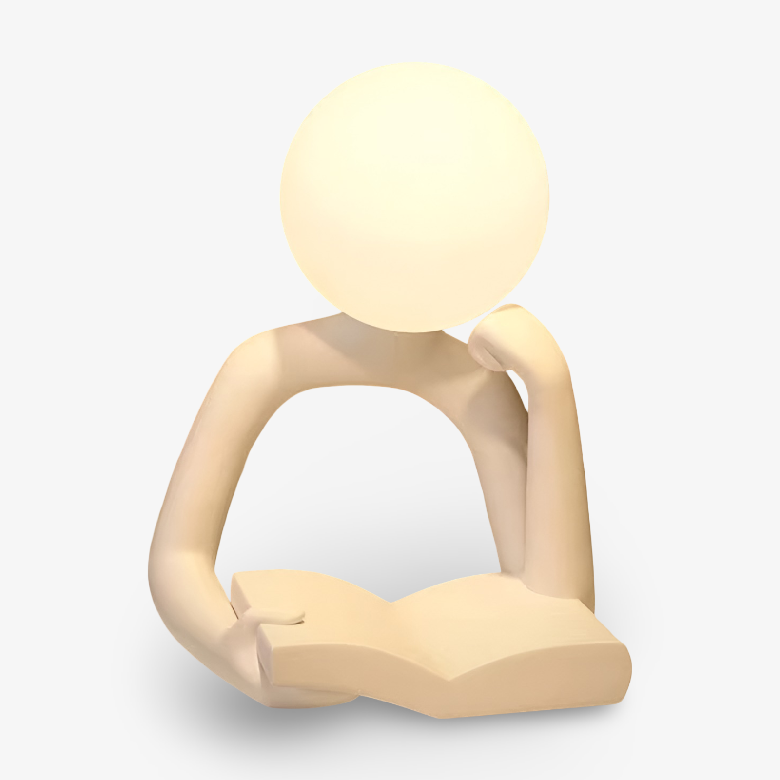 Thinker Moon Sculpture Table Lamp – Artistic Reading Light for Modern Rooms 0