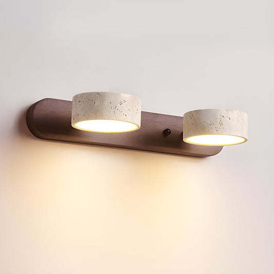 Travertin Duo Wall Sconce – Elegant Design with Natural Materials 0
