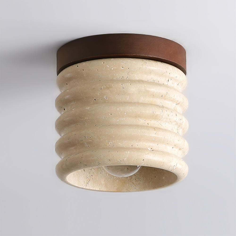 Vaarnii Travertine Ceiling Lamp – Stylish Fixture for Cozy Illumination 3
