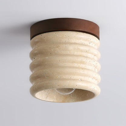 Vaarnii Travertine Ceiling Lamp – Stylish Fixture for Cozy Illumination 3