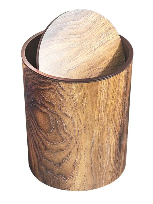 Vintage Swing Lid Trash Can – Chic Retro Elegance for Every Room 0