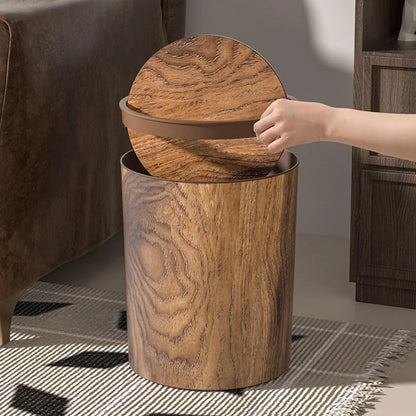 Vintage Swing Lid Trash Can – Chic Retro Elegance for Every Room 1