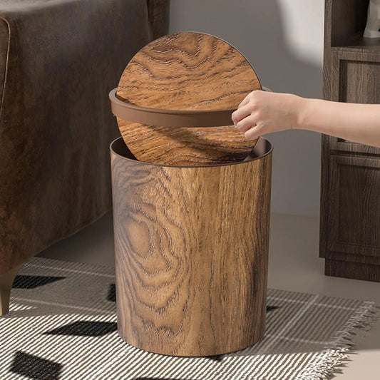 Vintage Swing Lid Trash Can – Chic Retro Elegance for Every Room 1