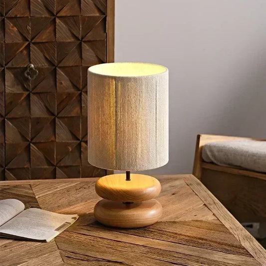 Wabi Sabi Table Lamp – Elegant Wooden Design for Cozy Atmosphere 1