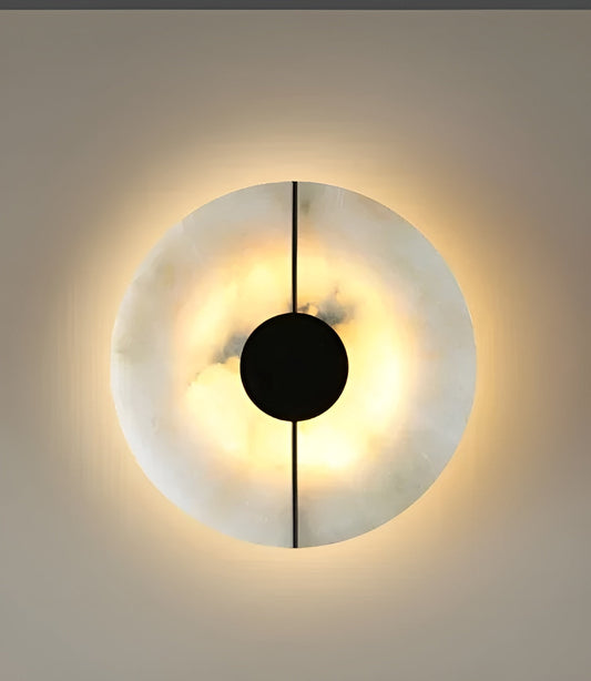 Wabiglow LED Wall Sconce – Elegant Marble Design with Cozy Ambiance 0
