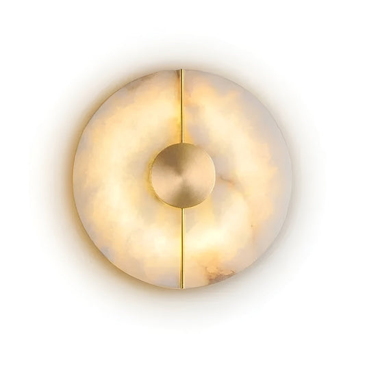 Wabiglow LED Wall Sconce – Elegant Marble Design with Cozy Ambiance 1
