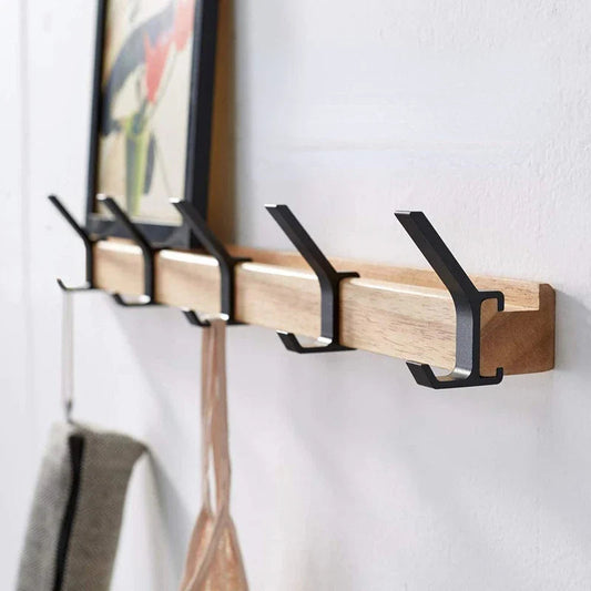 Wall Coat Rack With Movable Double Hooks – Stylish Storage Solution for Modern Spaces 0