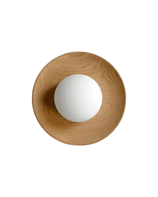 Wall Lamp La Sphère Bois – Natural Wood Design with Soft Glow 1