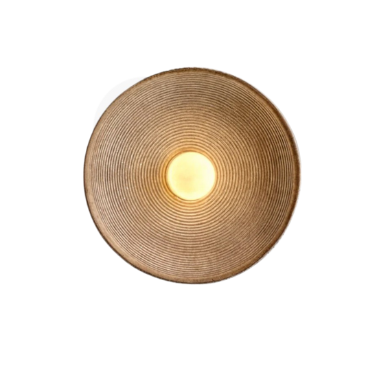 Wall Lamp Rillenschale Natural Stone – Unique Bowl Design with Soft Glow 0
