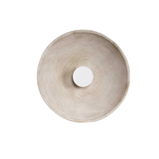 Wall Lamp Rillenschale Natural Stone – Unique Bowl Design with Soft Glow 1