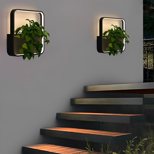 Waterproof Solar LED Outdoor Wall Light – Eco-Friendly Design with Integrated Planter 0