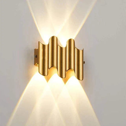 Wave-Shaped LED Wall Lamp – Nature-Inspired Elegance with Calming Light 6