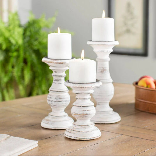 Wood Candle Stick Holder Set – Timeless Design for Inviting Atmosphere 1